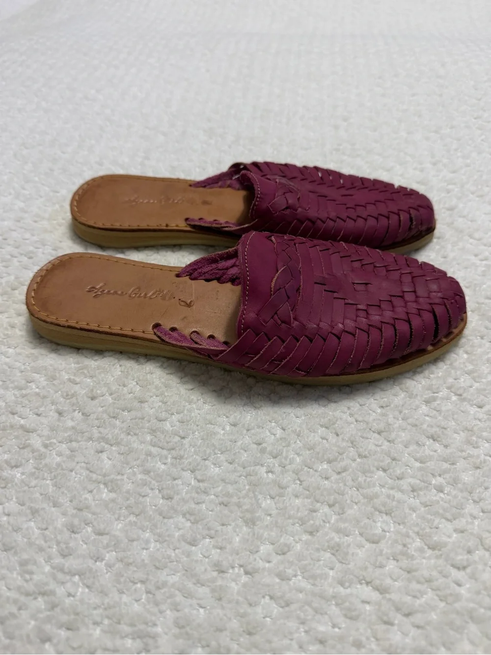 Agave Girl Leather Mexican Slip-On Sandals Huaraches Woman’s Size MX 7 US 10